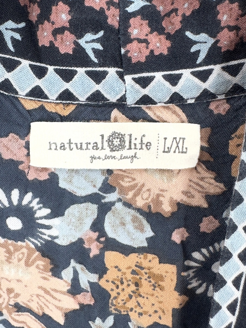 Natural Life Camila Boho Kimono Duster Long Cardigan Size L/XL Floral Indie - Picture 7 of 10